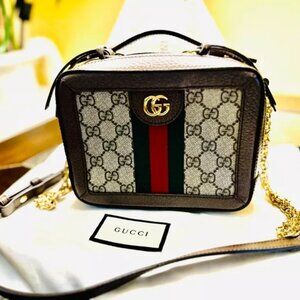 Gucci GG Supreme Ophidia Chain Shoulder Bag